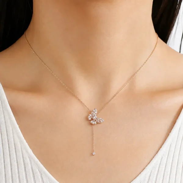 Butterfly Drop Necklace