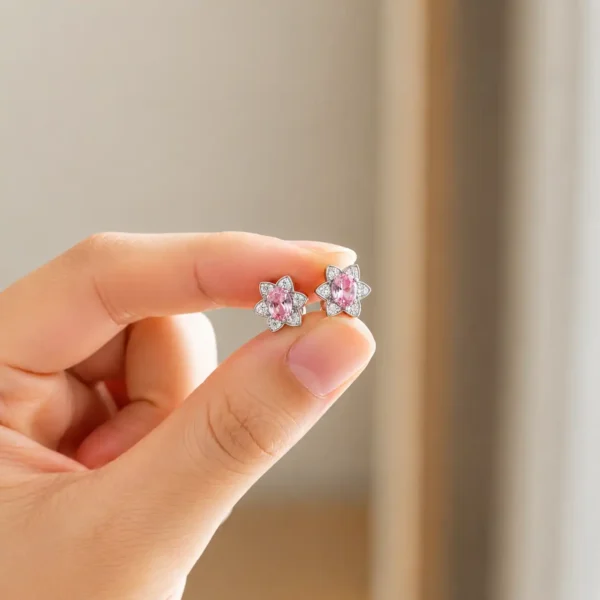 Pink Petal Studs