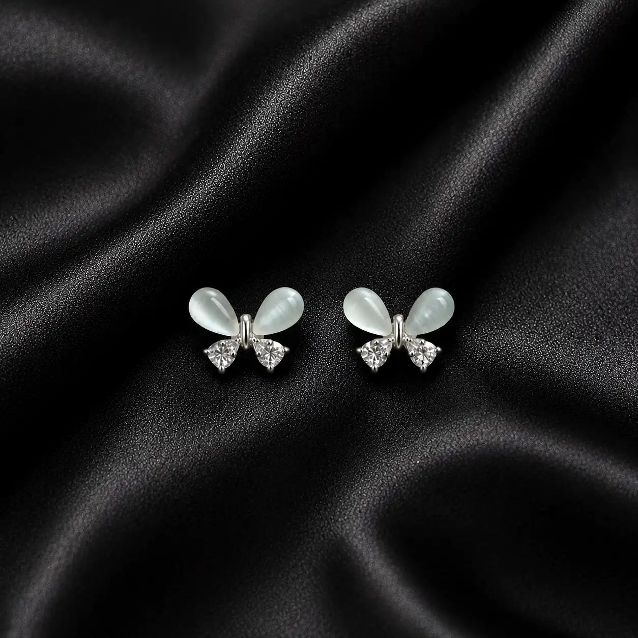Silver Whisper Butterfly Studs 2 Silver Whisper Butterfly Studs - Image 1