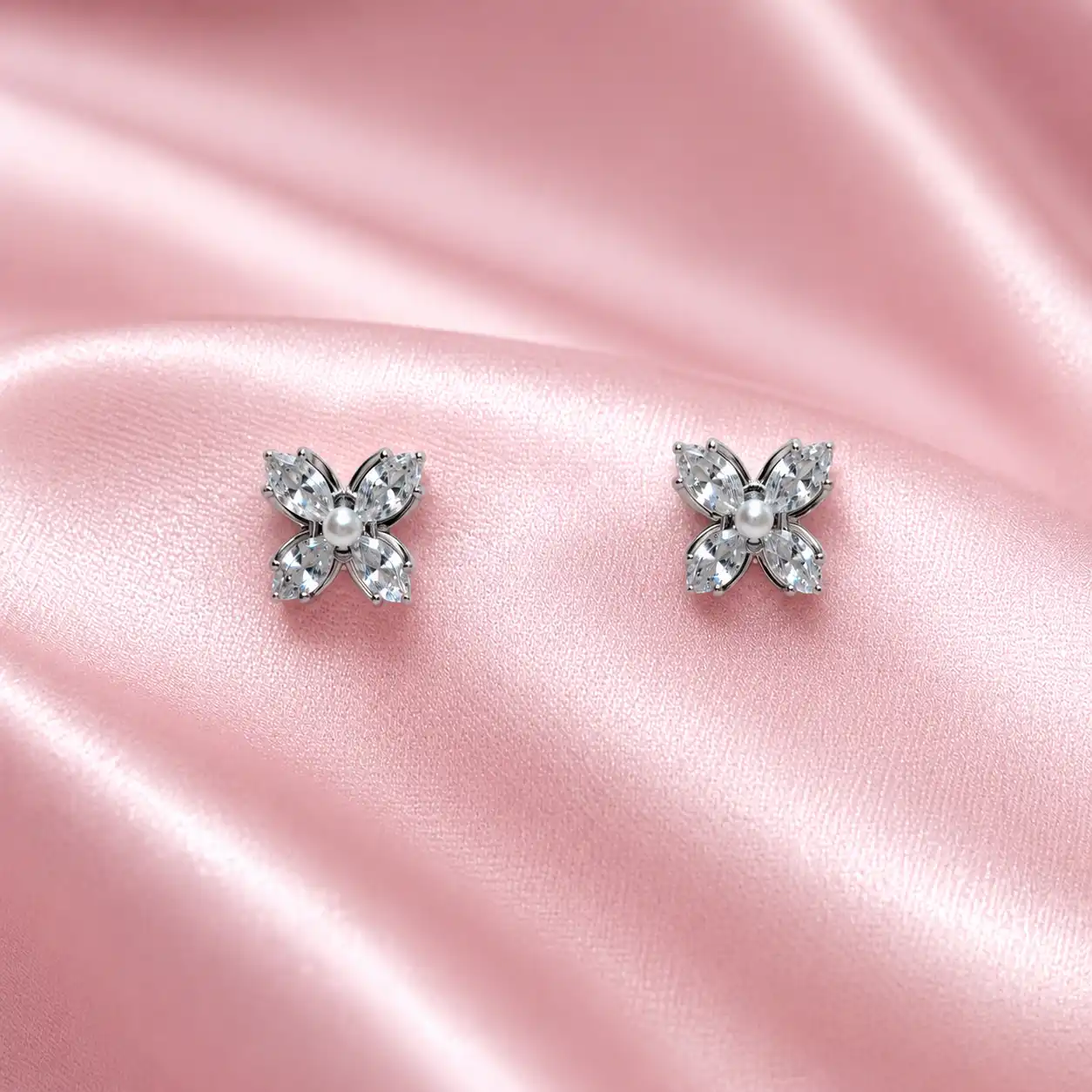 Sparkling Pearl Studs 1 Sparkling Pearl Studs - Image 1